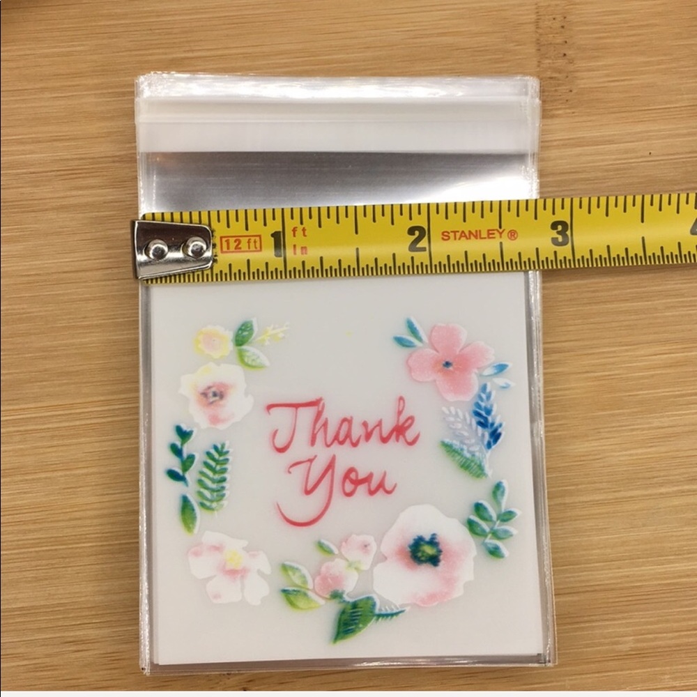 100 Thank You Self Adhesive Bags - Picture 4 of 6